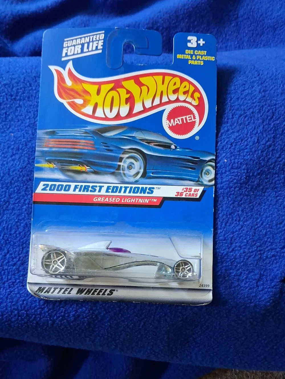 Mattel Hot Wheels Silver with Purple Accent Die-Cast Car